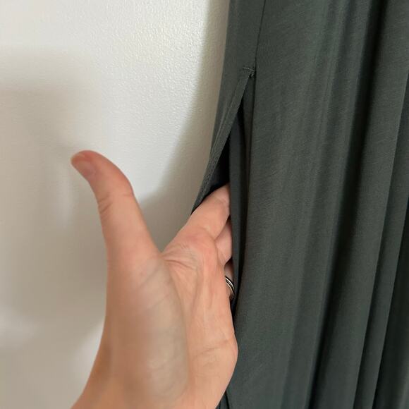 Soma Weekend Soft Jersey Halter Maxi Bra Dress Nightwatch Olive Womens XS - Picture 6 of 12